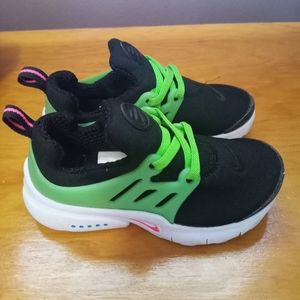 Toddler neon green and black Nike sneakers size 10